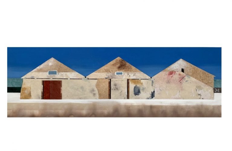 Portuguese salt flats 12"X36"