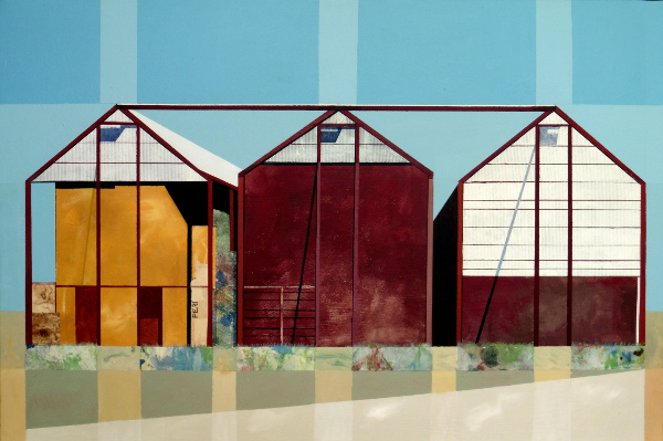 Costco Barns 18"X24" Sold: Winner of the YoloArts 2016 juried show Juror's Pick Award